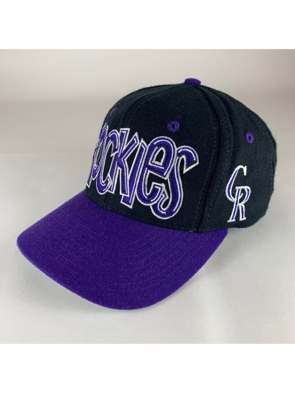 Colorado Rockies MLB Vintage Black Drew Pearson Bubble Grafitti Snapback Hat
